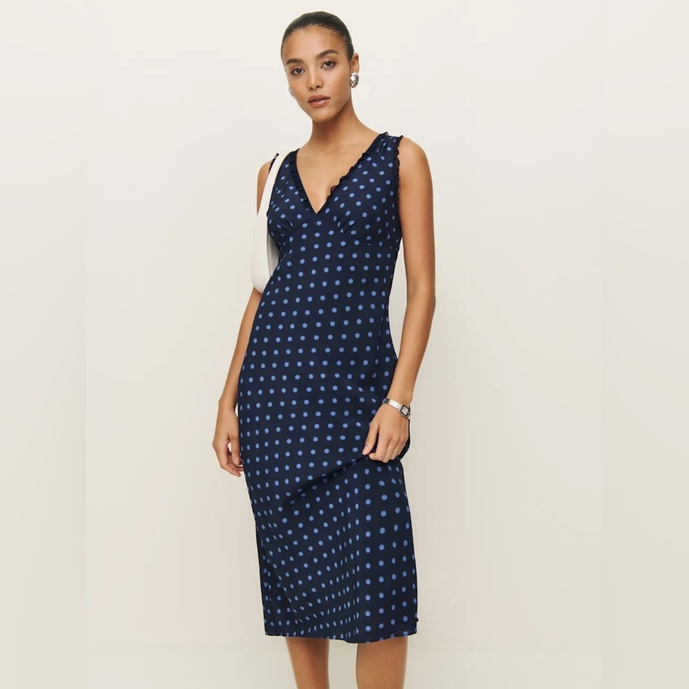 Reformation Reishi Dress In Palo, brand new without tags, never worn, no flaws.